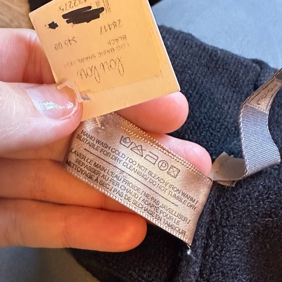 LOOK Black Shawl Vest NWT - Picture 7 of 11